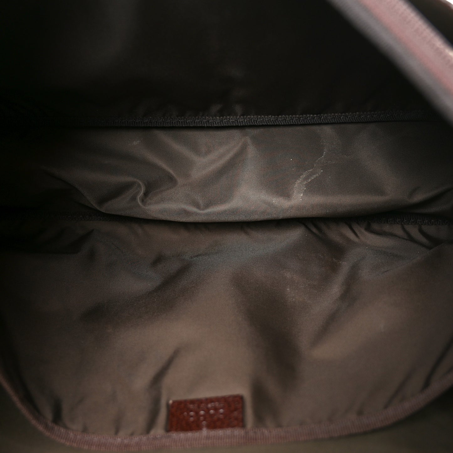 Monogram Natural Pigskin Large Diaper Bag Beige Ebony Cocoa Dark Chocolate