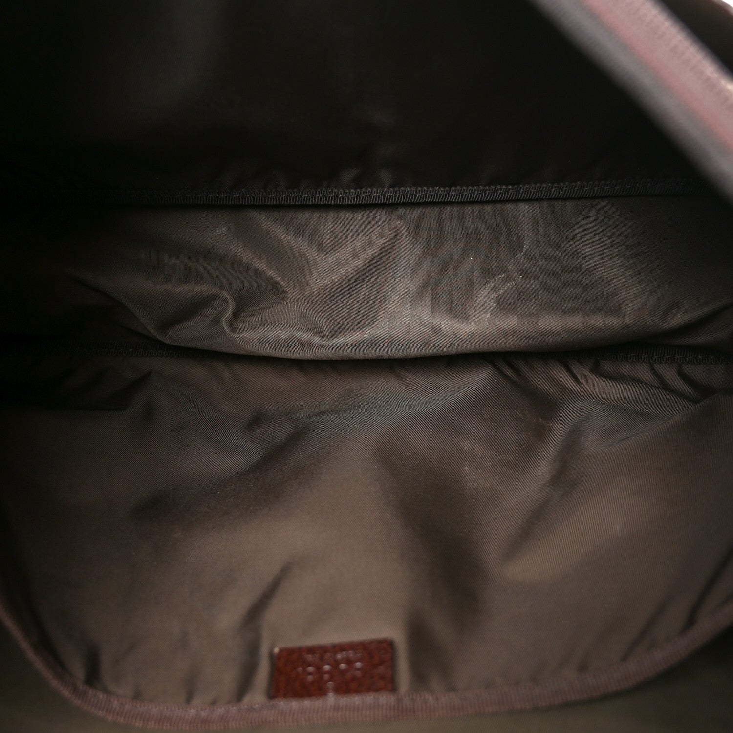 Gucci Monogram Natural Pigskin Large Diaper Bag Beige Ebony Cocoa Dark Chocolate 5 of 10