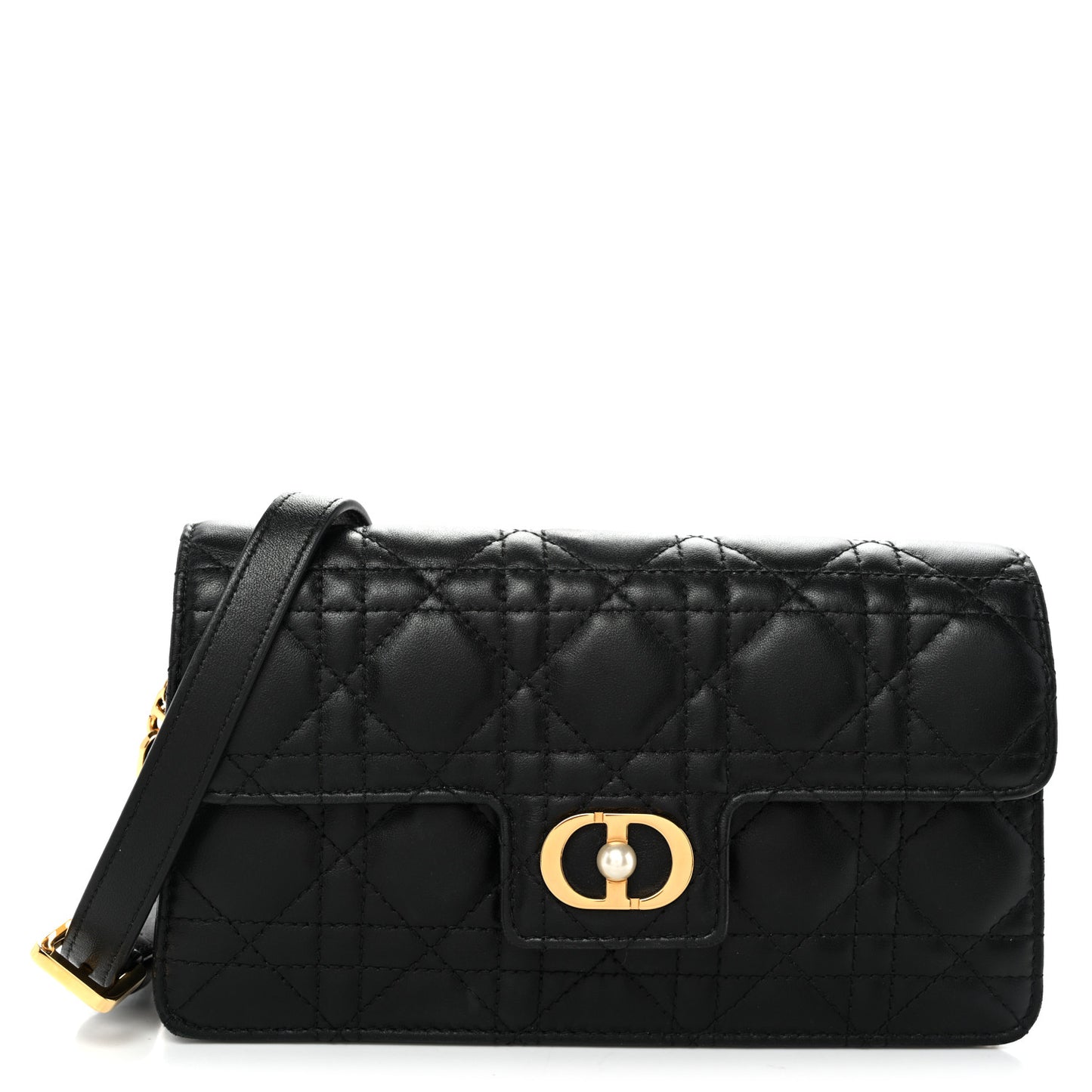 Lambskin Cannage Jolie Mini Bag Black