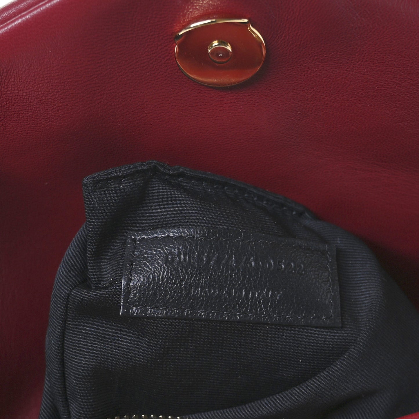 Lambskin Quilted Small Loulou Puffer Monogram Chain Satchel Red
