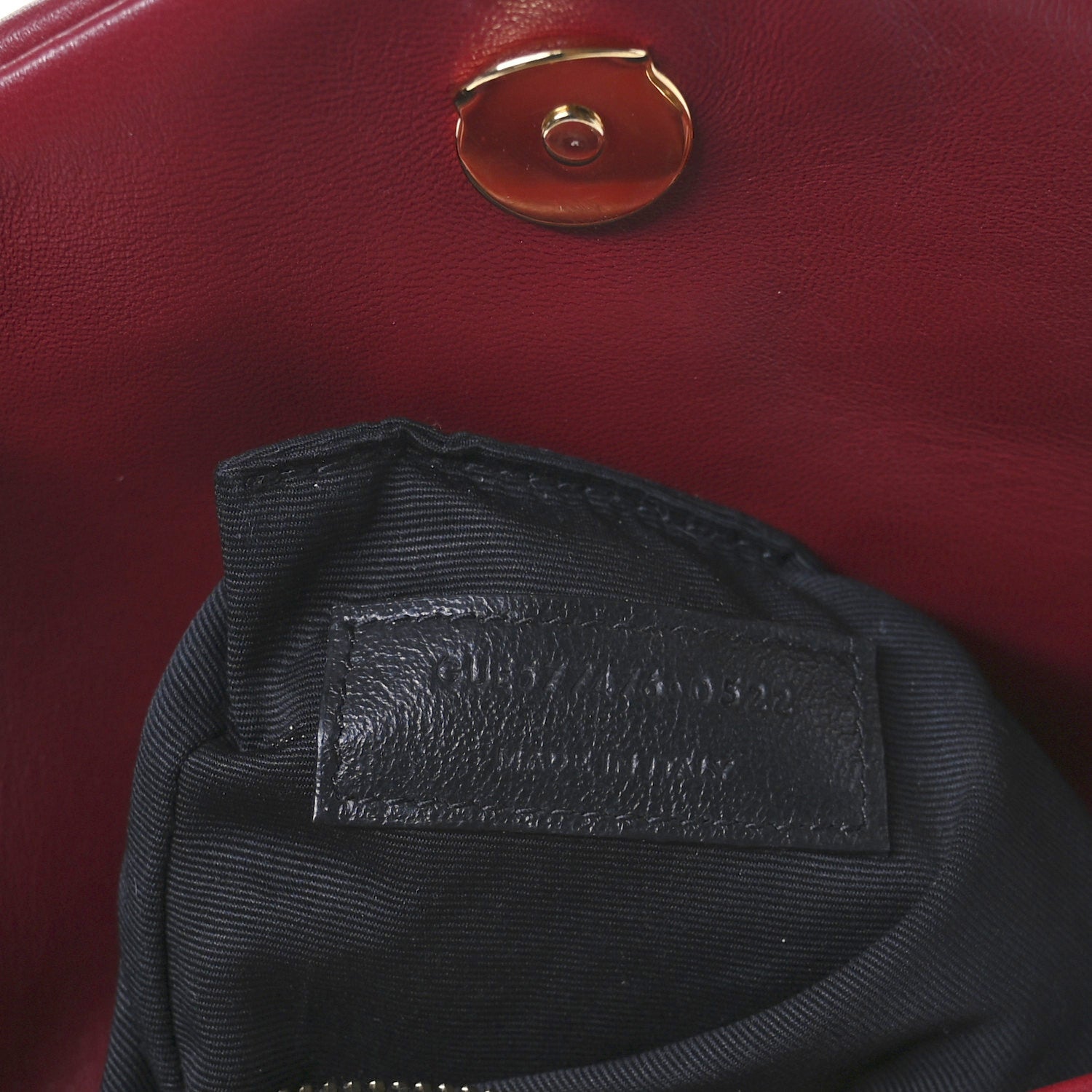 Saint Laurent Lambskin Quilted Small Loulou Puffer Monogram Chain Satchel Red 7 of 10