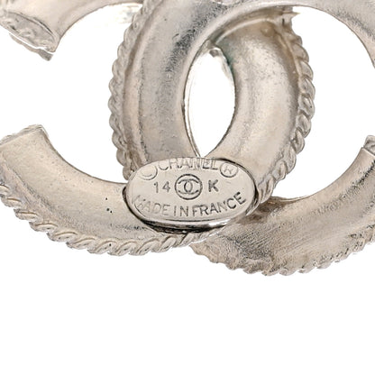 Chanel Enamel Crystal CC Earrings Silver 4 of 4
