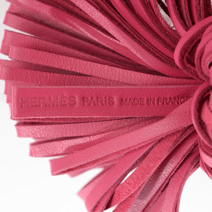 Hermes Lambskin Carmen Tassel Key Holder Fuchsia 5 of 6