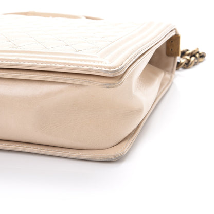 Chanel Calfskin Quilted Large Boy Flap Beige 13 of 19