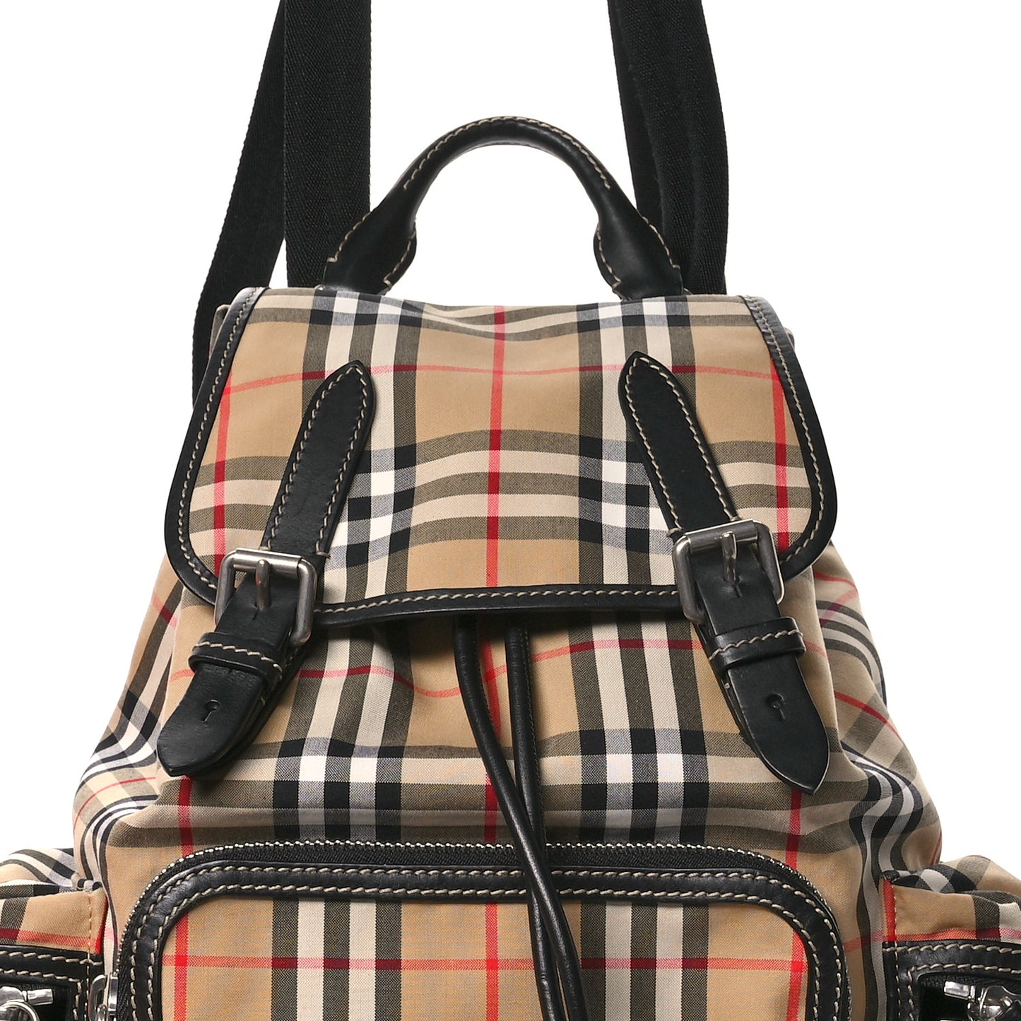 Nylon Vintage Check Medium Rucksack Backpack Antique Yellow