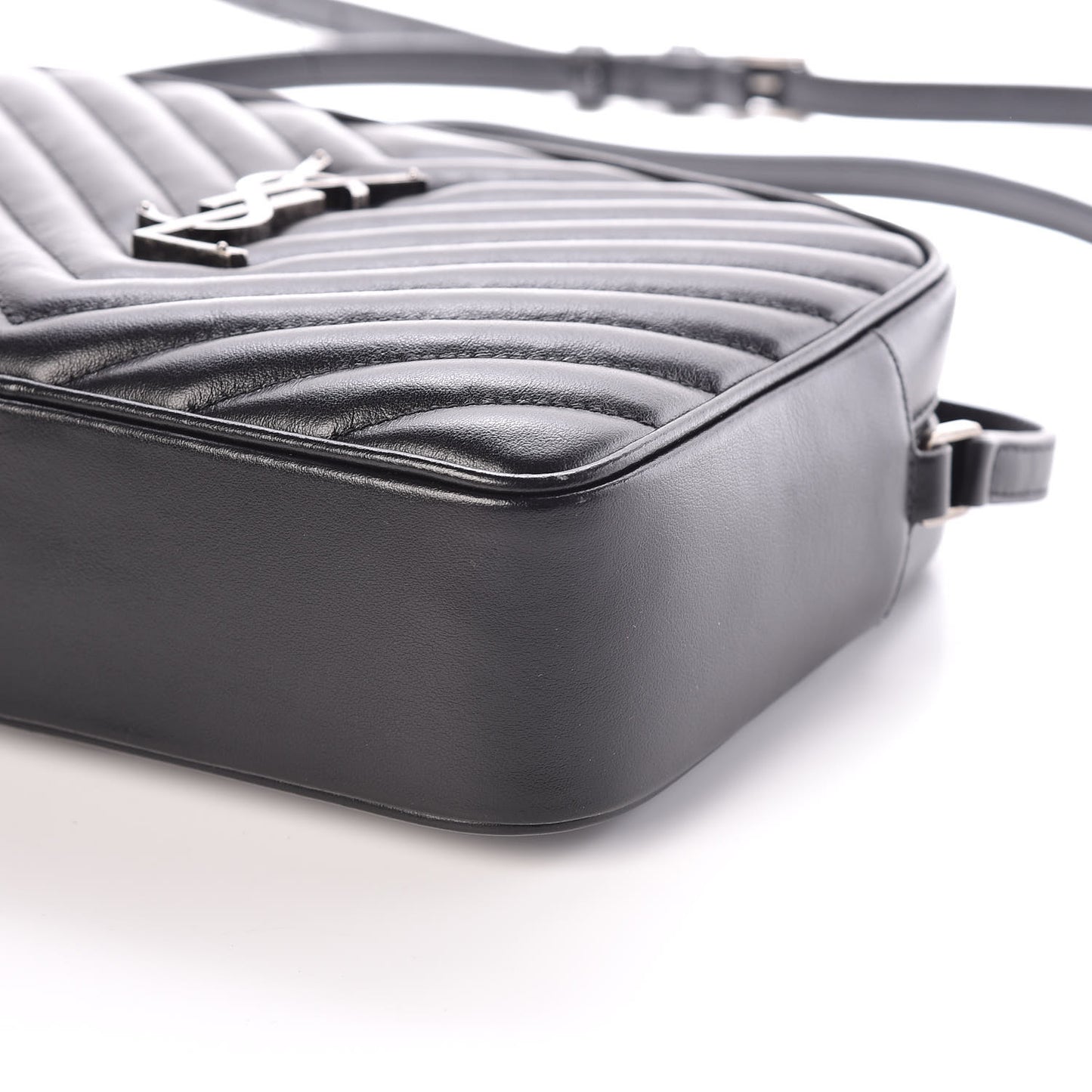 Calfskin Matelasse Monogram Lou Camera Bag Black