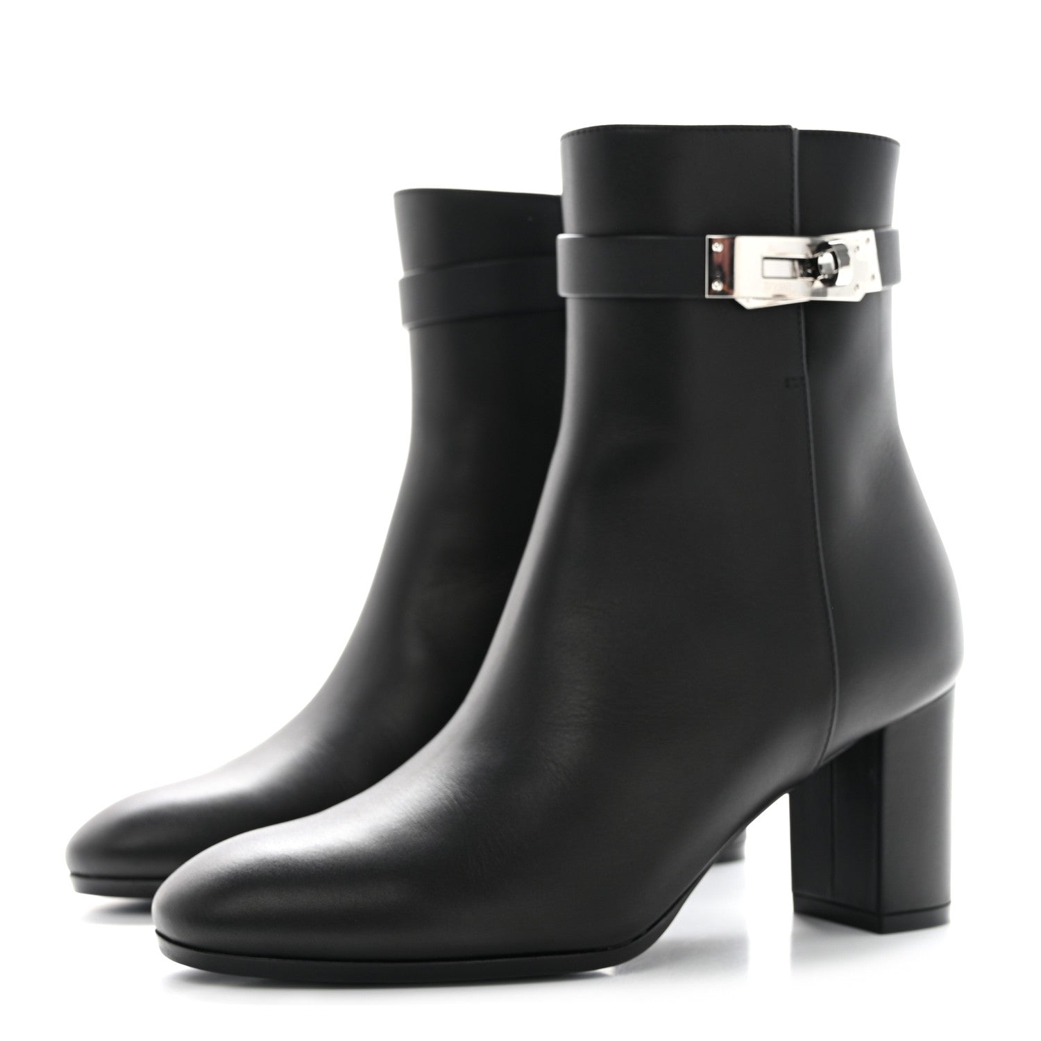 Hermes Calfskin Saint Germain Ankle Boots 35.5 Black 3 of 9