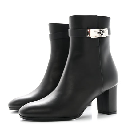 Hermes Calfskin Saint Germain Ankle Boots 35.5 Black 3 of 9