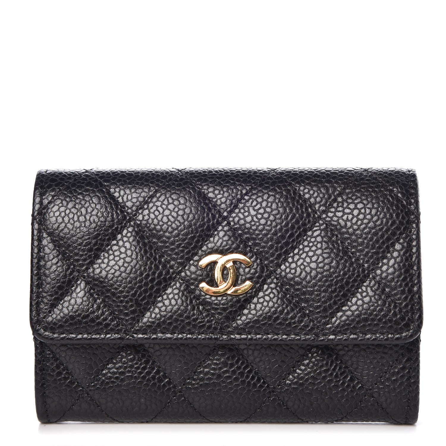 Chanel Caviar Quilted Flap Card Holder Black 1 of 9