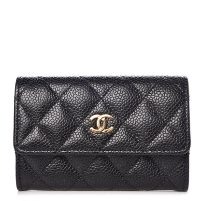 Chanel Caviar Quilted Flap Card Holder Black 1 of 9