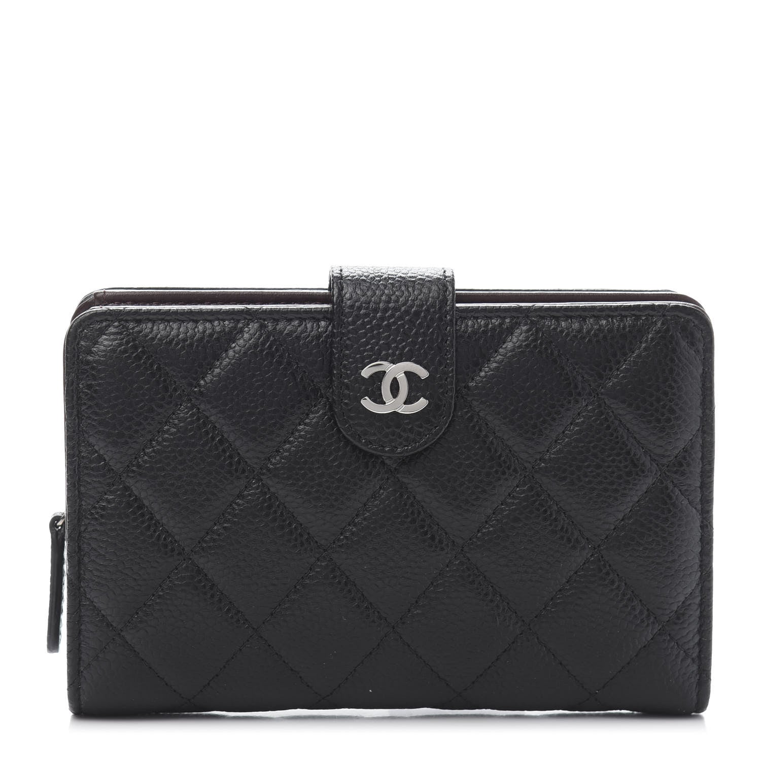 Chanel Caviar Quilted Zipped Pocket Wallet Black 1 of 12