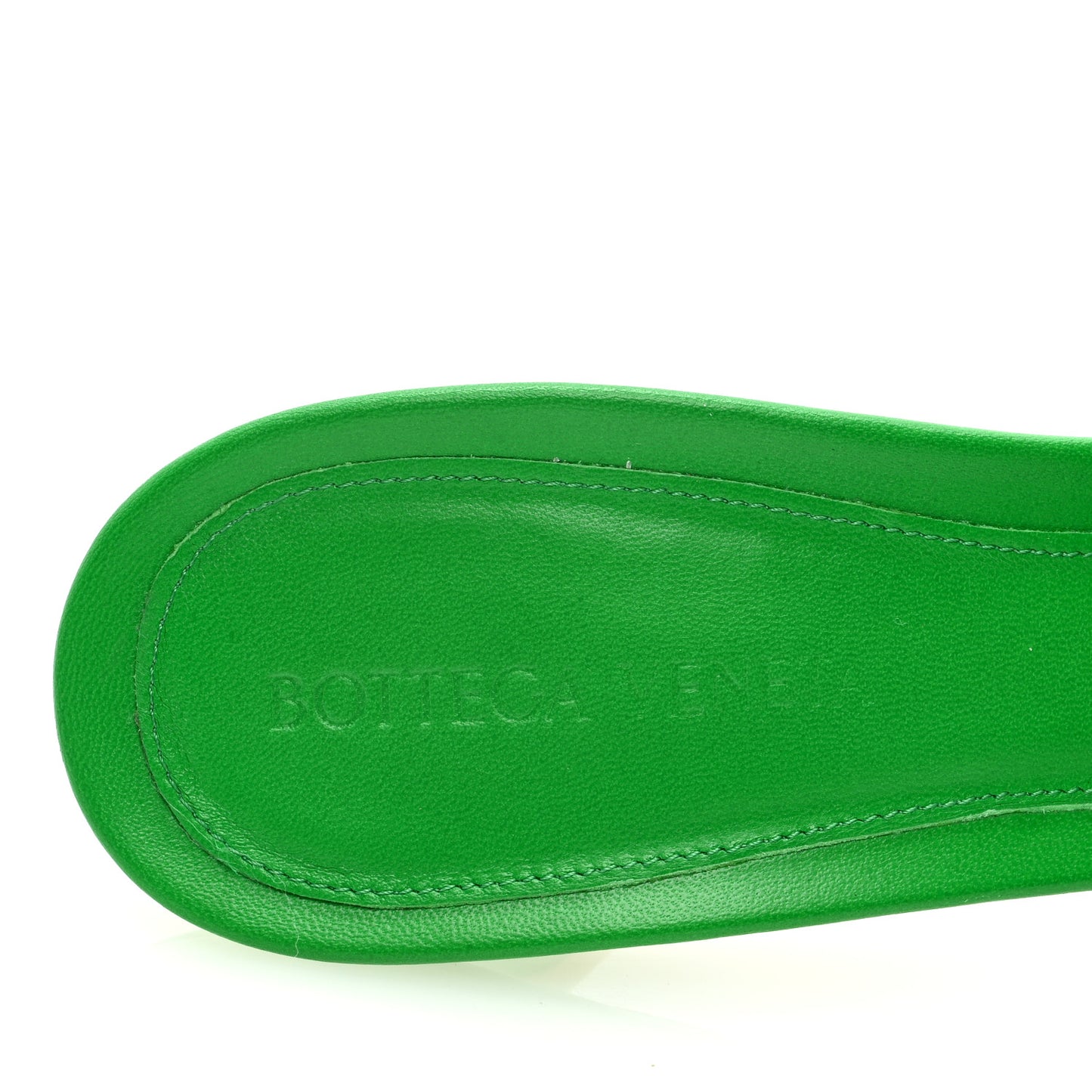 Nappa Matelasse Padded Mule Sandals 38.5 Parakeet