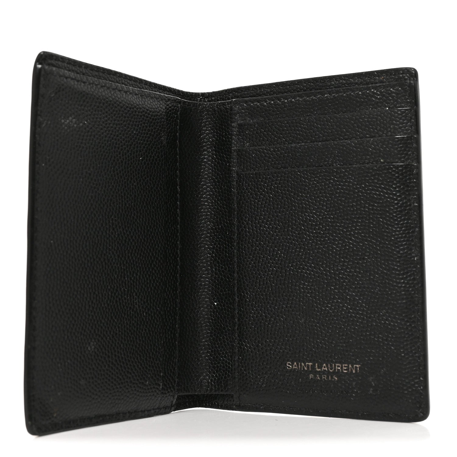 Saint Laurent Grain De Poudre Monogram Bi-Fold Wallet Black 5 of 7