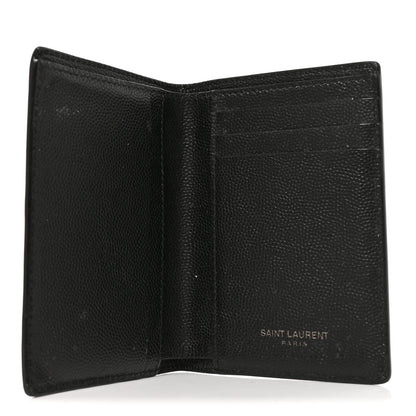Saint Laurent Grain De Poudre Monogram Bi-Fold Wallet Black 5 of 7