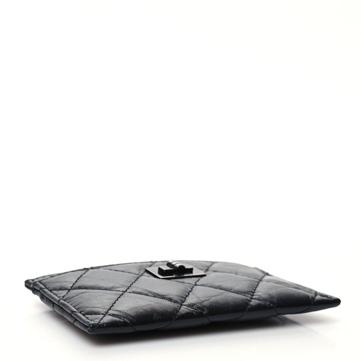 Chanel Aged Calfskin Quilted Reissue Card Holder Black 4 of 11