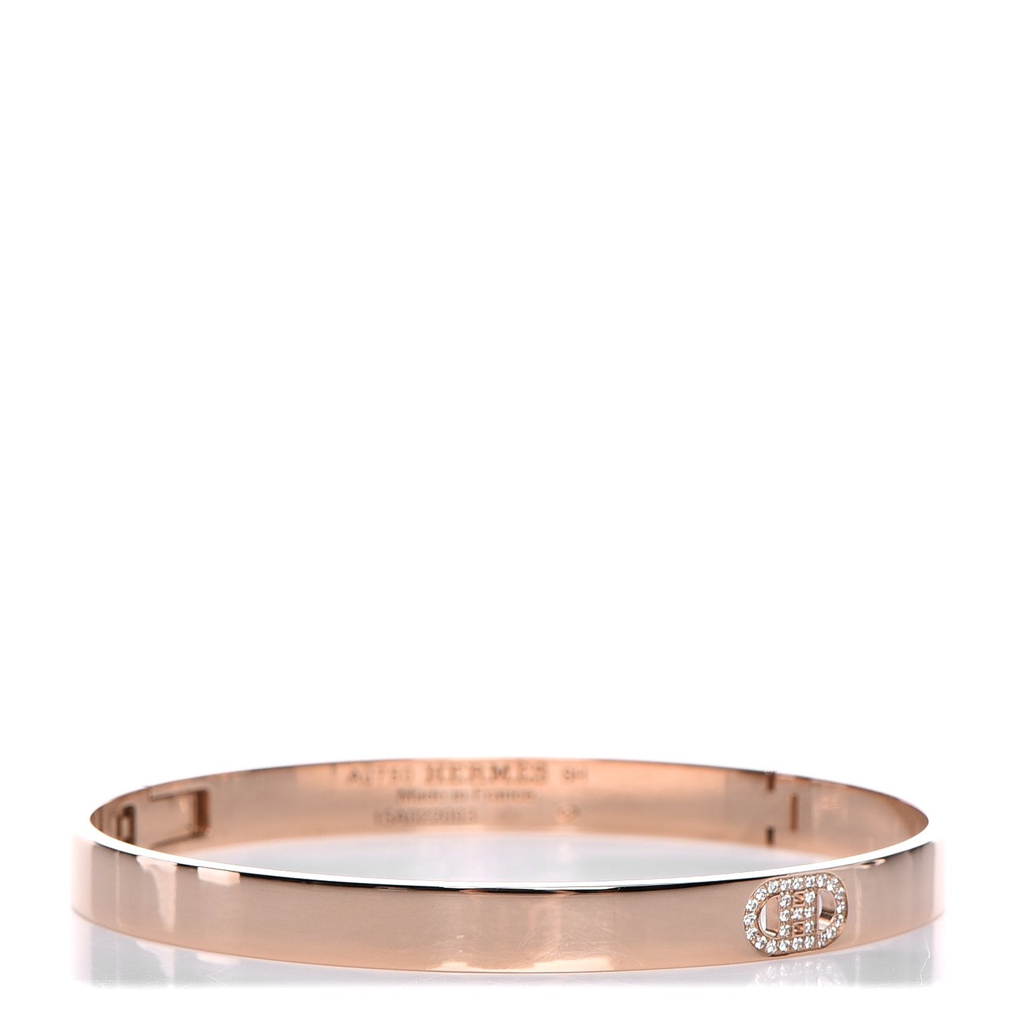 18K Rose Gold Diamond PM H D'Ancre Bracelet SH