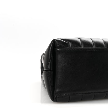 Saint Laurent Calfskin Y Quilted Monogram Medium Loulou Chain Satchel Black 8 of 9
