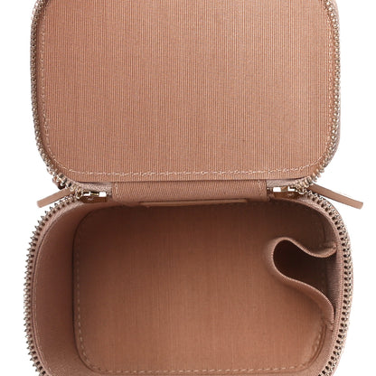 Chanel Lambskin Quilted Top Handle Mini Vanity Case With Chain Beige 5 of 11