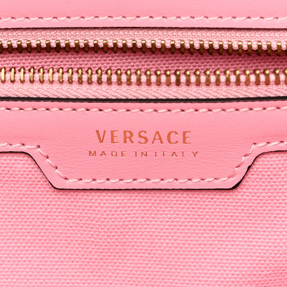 Versace Canvas Suppler Calfskin Cabas GV Signature Tote Pink 6 of 9