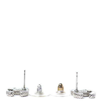 Chanel Enamel CC Earrings Light Green 3 of 4