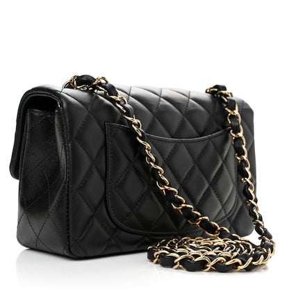 Chanel Lambskin Quilted Mini Rectangular Flap Black 3 of 11