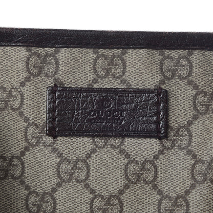Gucci GG Supreme Monogram Medium Zippered Shopping Tote Dark Brown 8 of 20