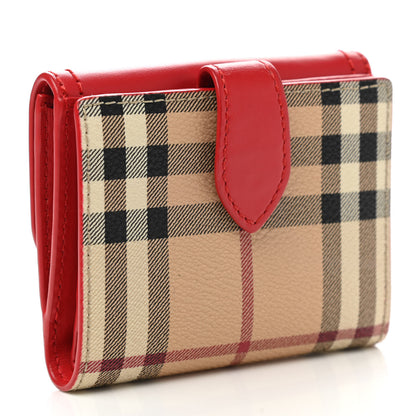 Burberry House Check Luna French Wallet Red 3 of 10