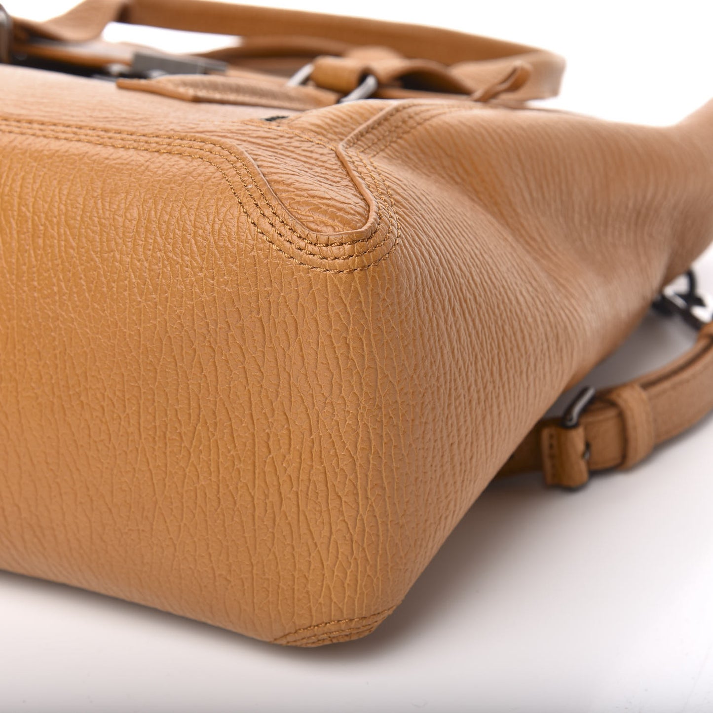 3.1 Textured Calfskin Large Pashli Satchel Amber