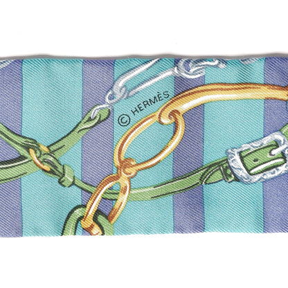 Hermes Silk Brides de Gala Bayaderes Twilly Turquoise Indigo Vert 5 of 5