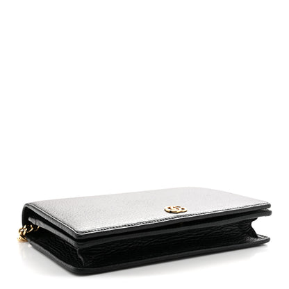 Gucci Calfskin Mini GG Marmont Chain Wallet Black 4 of 11