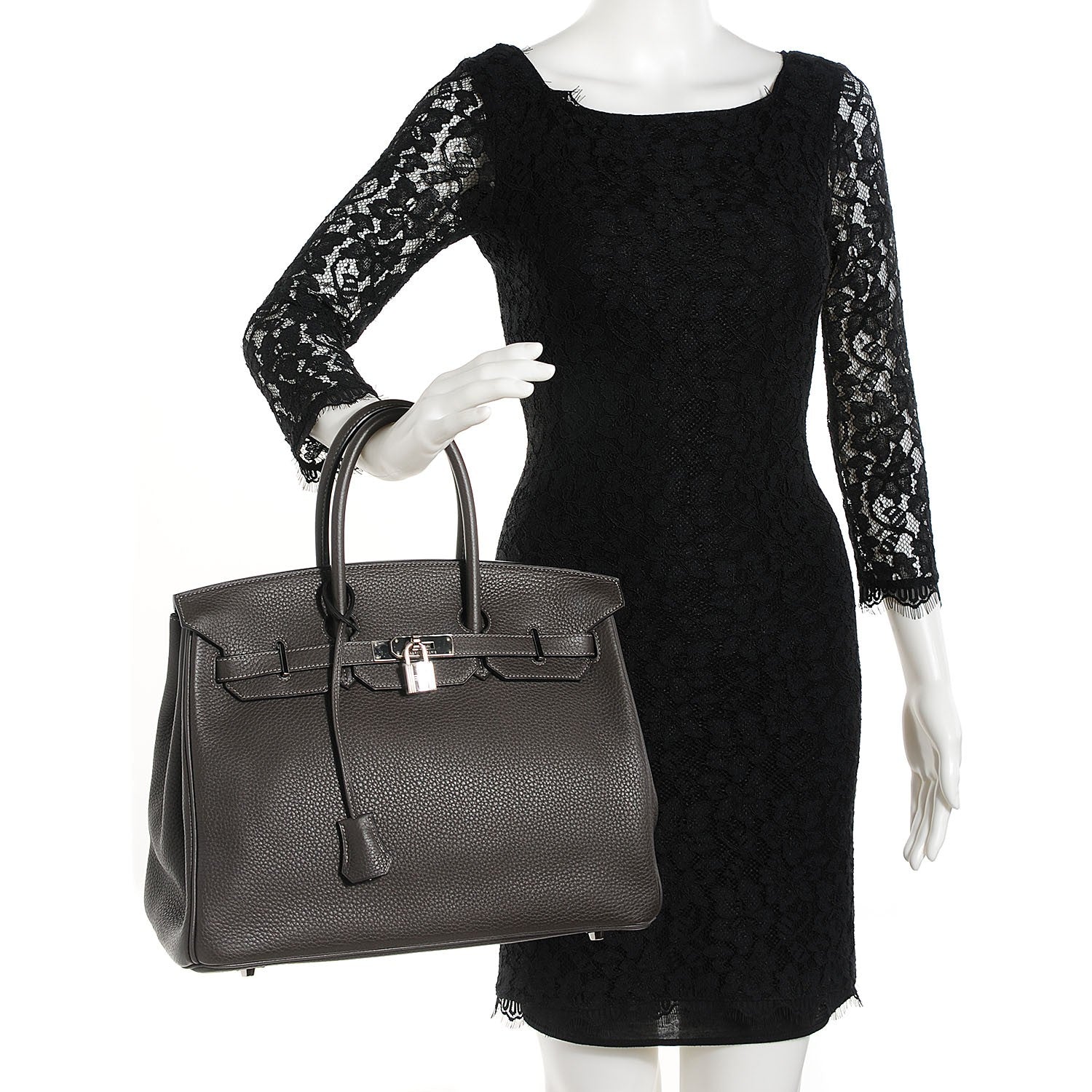 Hermes Taurillon Clemence Birkin 35 Graphite 3 of 27