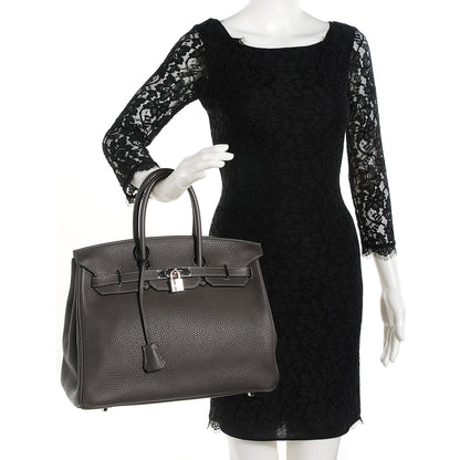 Hermes Taurillon Clemence Birkin 35 Graphite 3 of 27