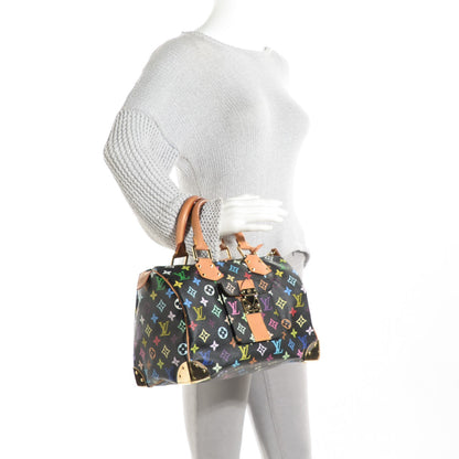 Louis Vuitton Monogram Multicolor Speedy 30 Black 2 of 7