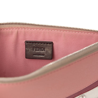 Fendi Vitello Elite Crystal Eye Monster Zip Pouch Grigio Polvere Ribes Multicolor 8 of 10