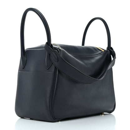 Hermes Swift Verso Lindy 30 Bleu Indigo Orange Poppy 3 of 12