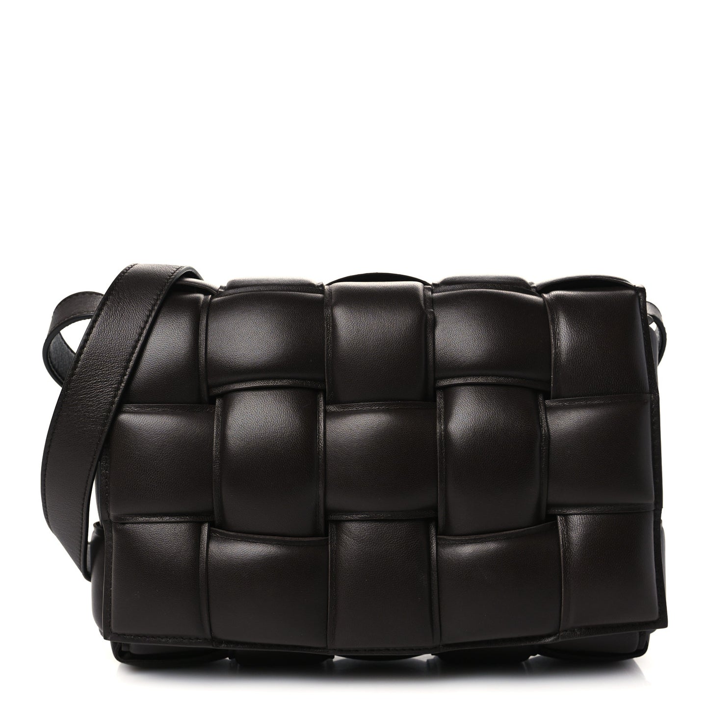 Nappa Maxi Intreccio Padded Cassette Crossbody Bag Fondant