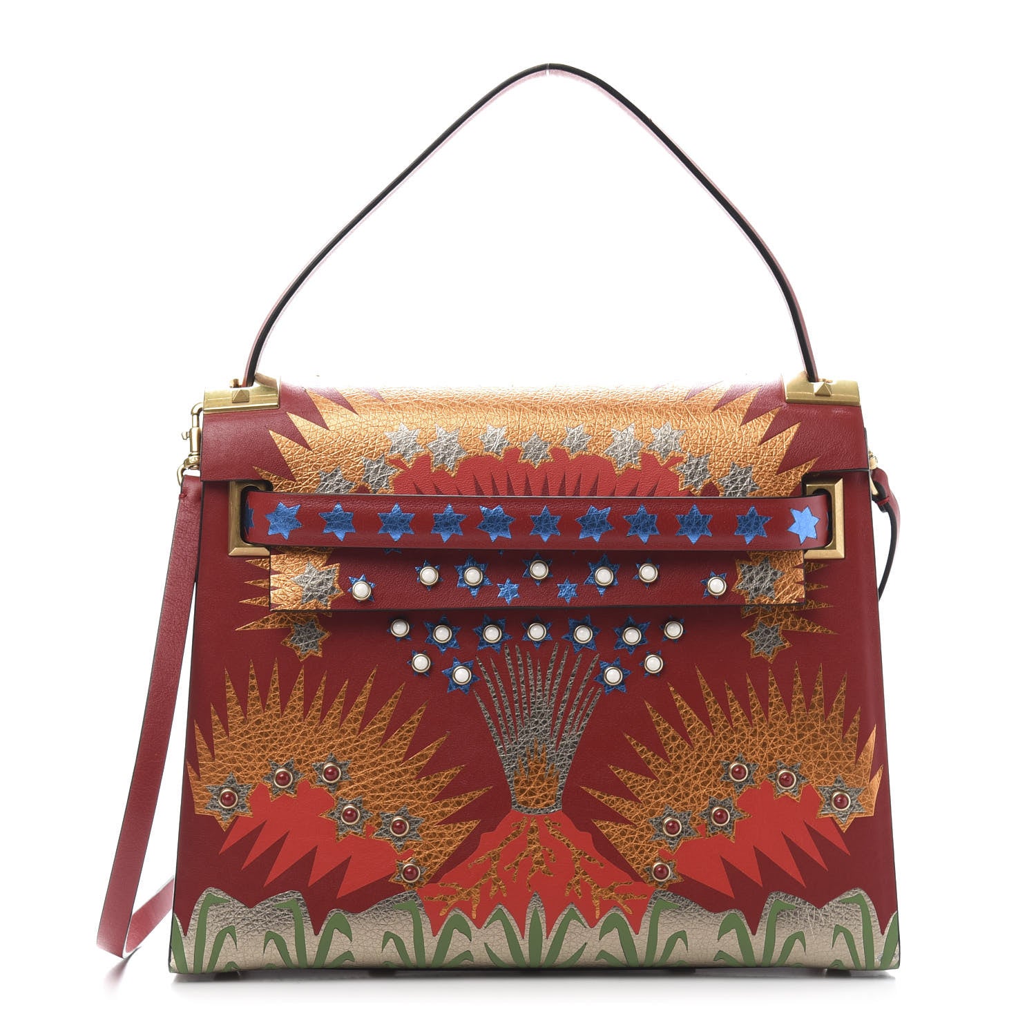 Valentino Garavani Calfskin Enchanted Wonderland My Rockstud Frame Bag Rosso Valentino 1 of 14