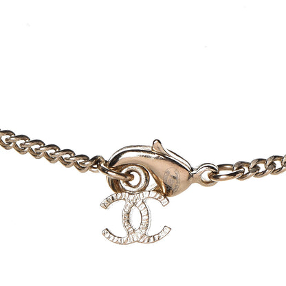 Chanel Tweed Pearl CC Medallion Necklace Multicolor 5 of 6