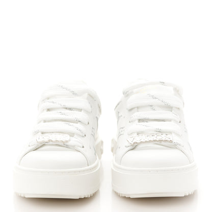 Louis Vuitton Calfskin Monogram Debossed Time Out Sneakers 36 White Silver 2 of 10