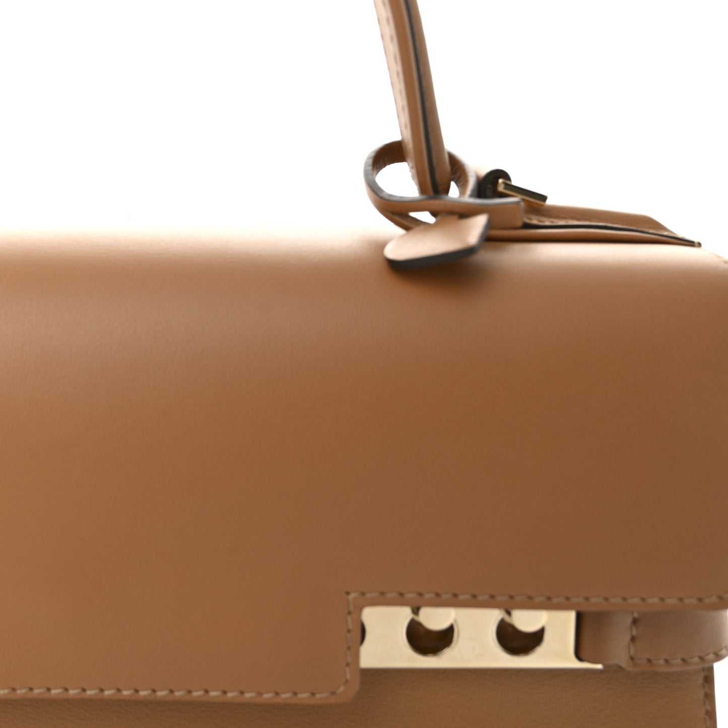 Calfskin MM Tempete Satchel Camel