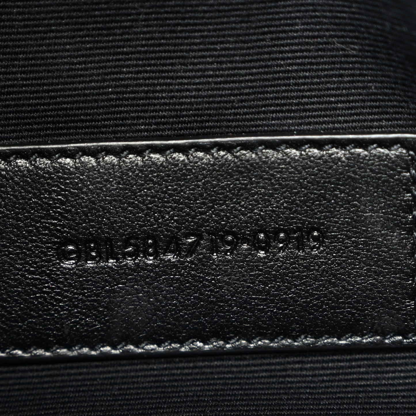 Grain De Poudre Chevron Monogram Large Bill Pouch Black