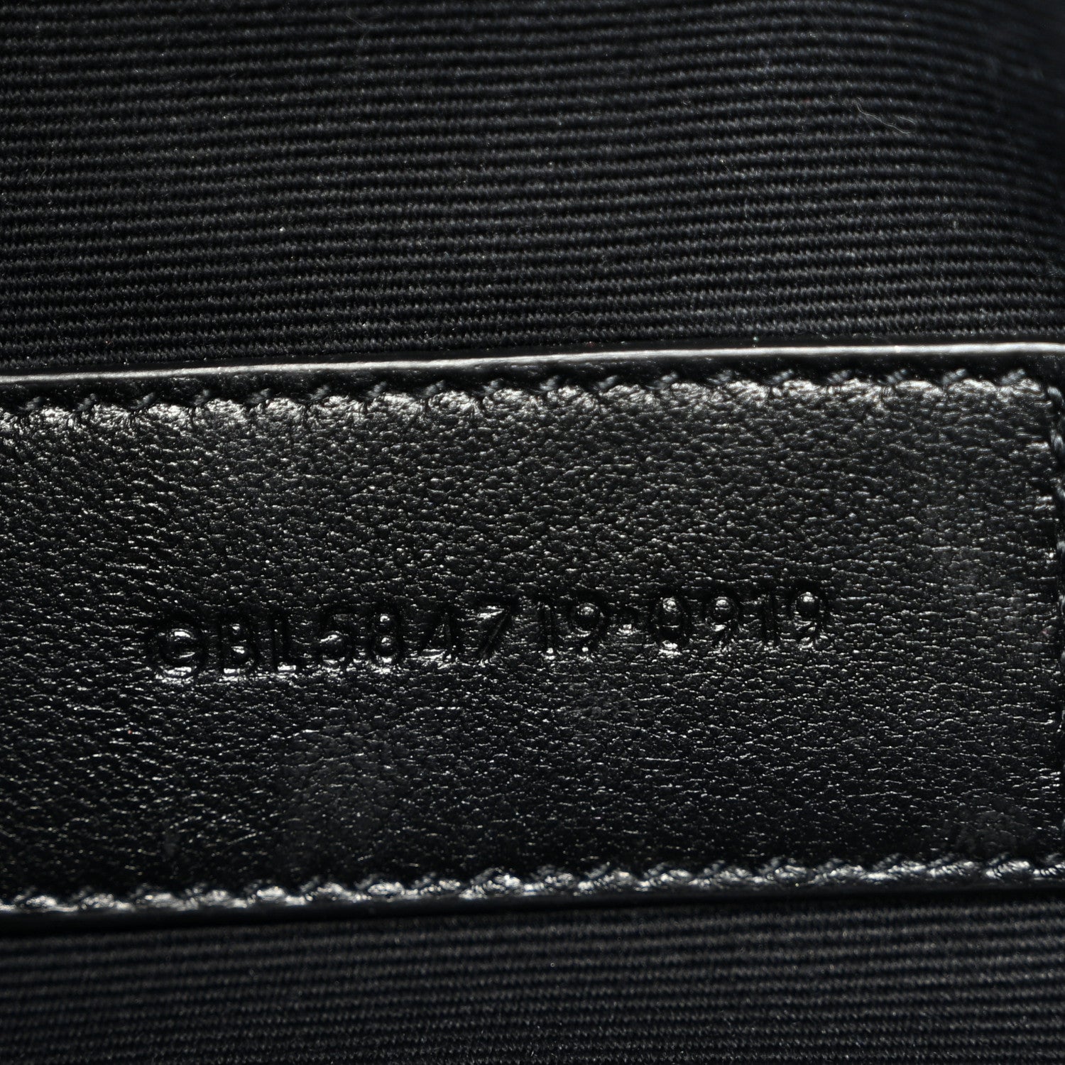 Saint Laurent Grain De Poudre Chevron Monogram Large Bill Pouch Black 7 of 11