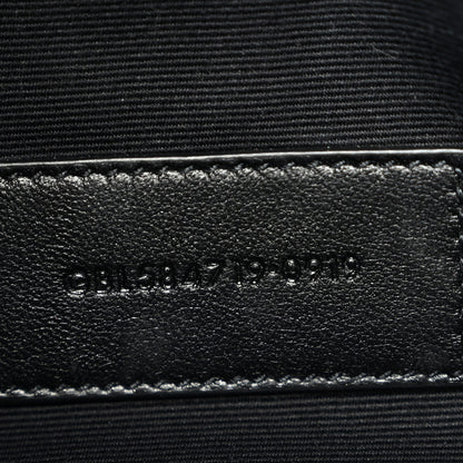 Saint Laurent Grain De Poudre Chevron Monogram Large Bill Pouch Black 7 of 11