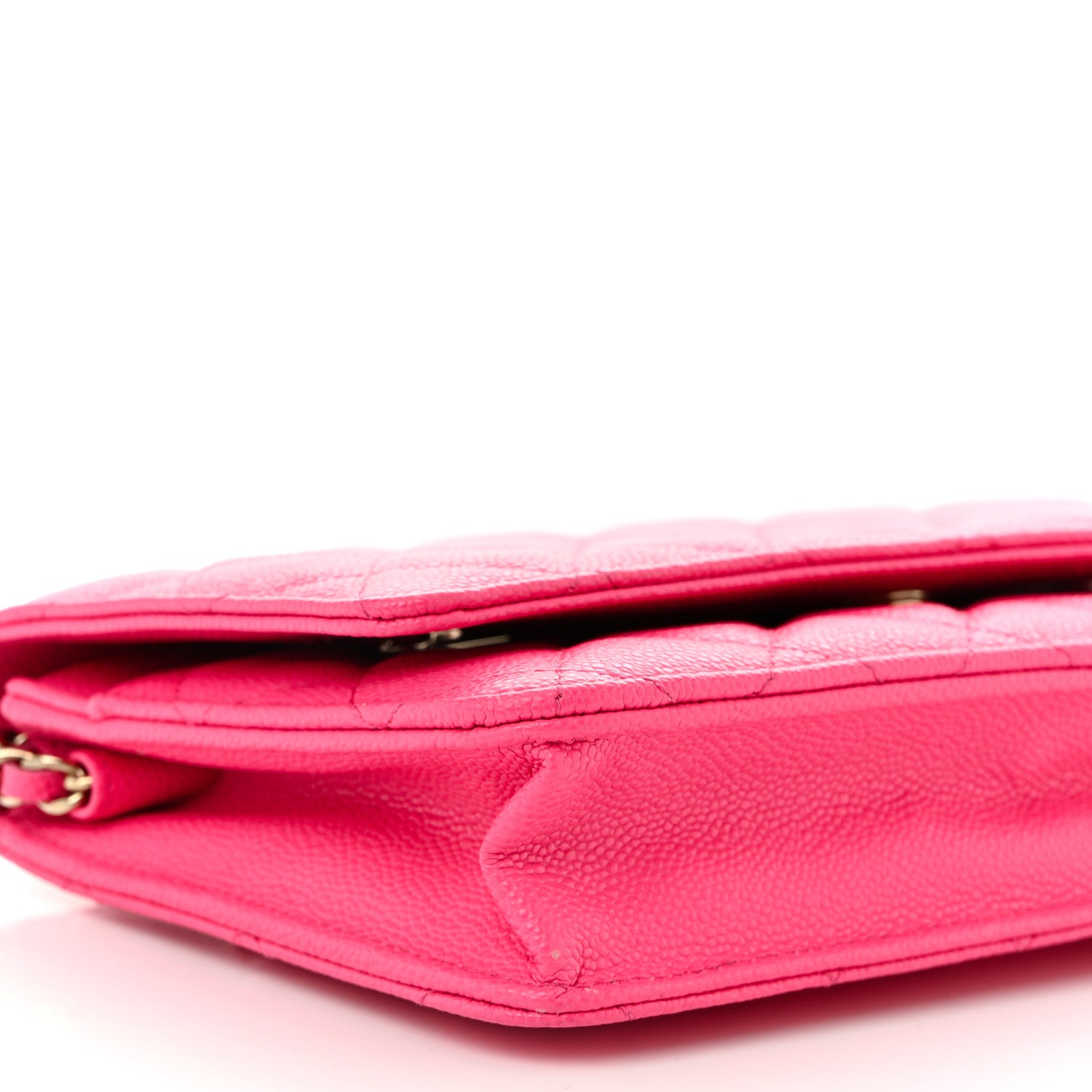 Chanel Caviar Quilted Wallet on Chain WOC Fuchsia 10 of 12
