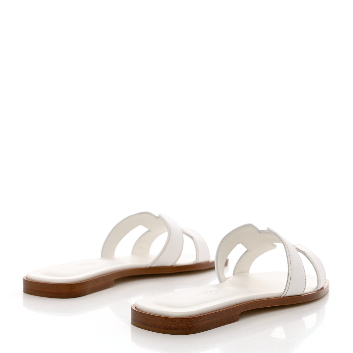 Hermes Box Calfskin Oran Sandals 36.5 White 4 of 10