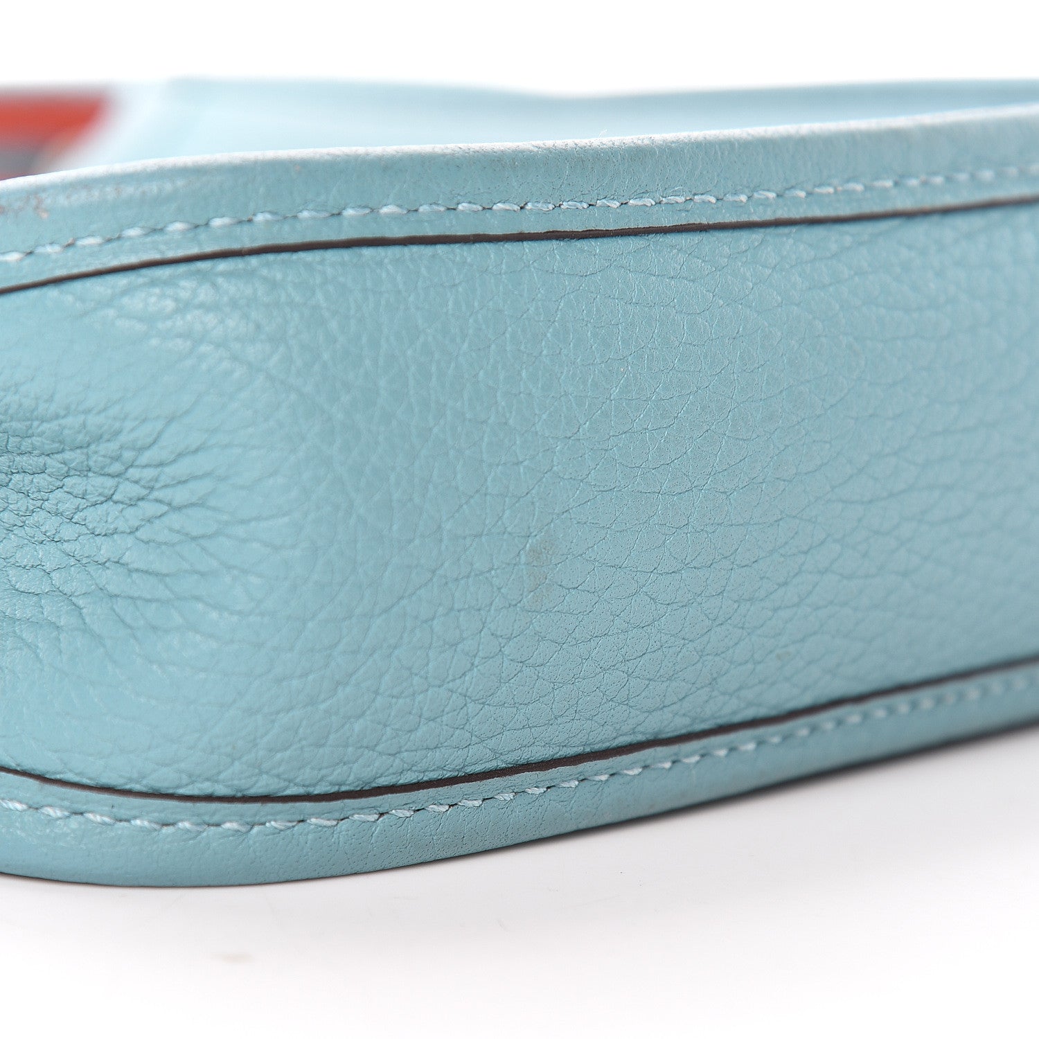 Hermes Taurillon Clemence Evelyne TPM Bleu Saint Cyr Orange Poppy 16 of 18