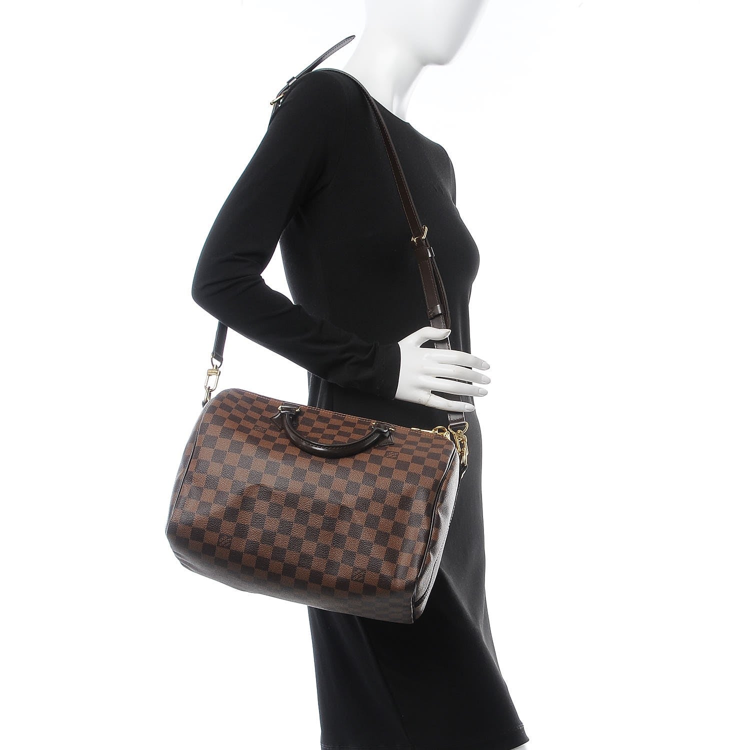 Louis Vuitton Damier Ebene Speedy Bandouliere 30 2 of 11