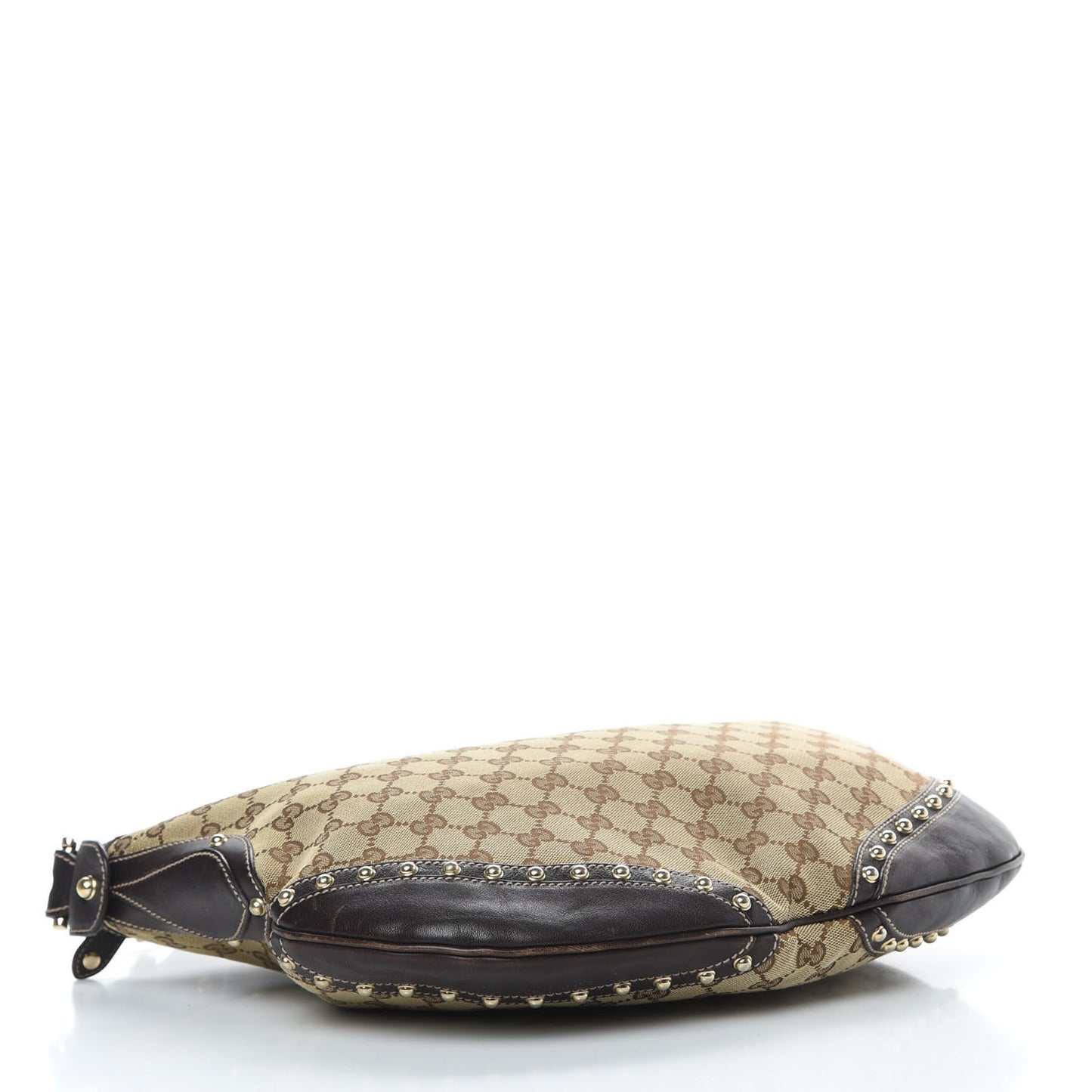 Monogram Web Studded Pelham Shoulder Bag Dark Brown