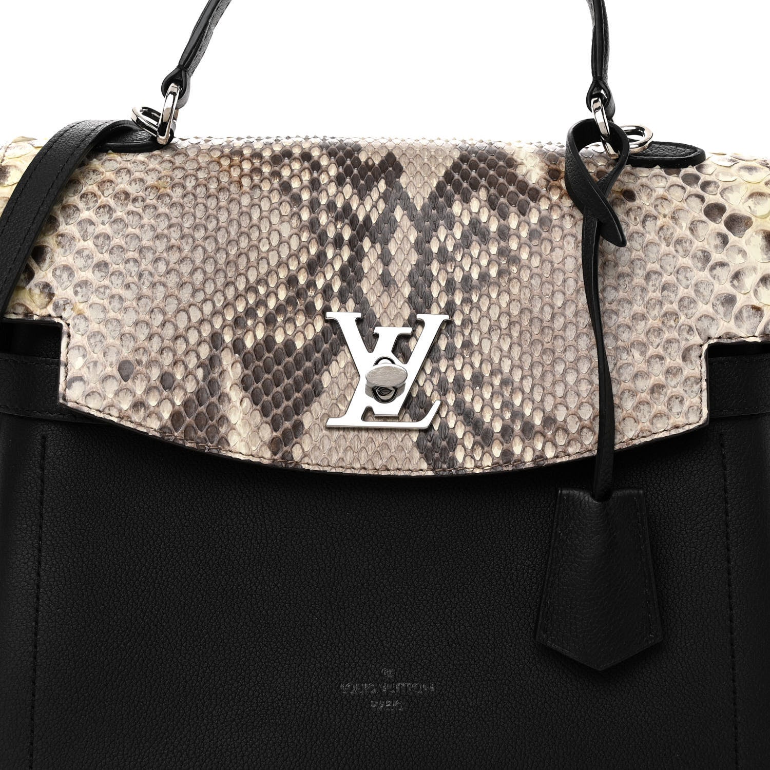 Louis Vuitton Snakeskin Lockme Ever BB Black Natural 7 of 9