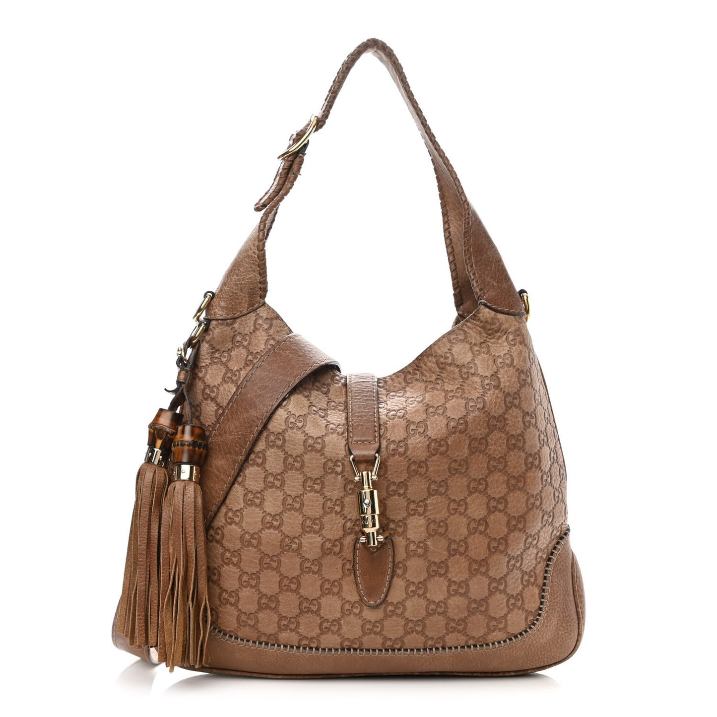 Guccissima Old Libeccio Medium New Jackie Hobo Old Naturale